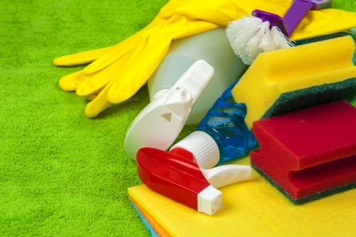 Cleaning stairs and landing carpets in a Bromley house