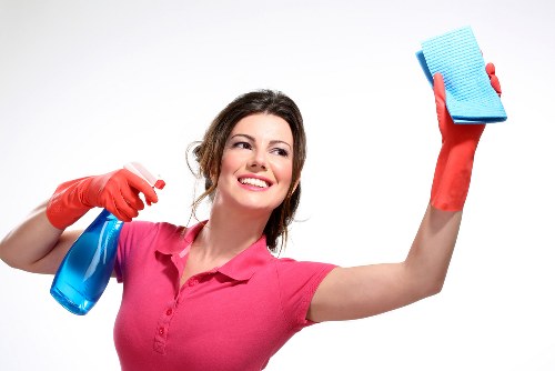 Local upholstery cleaning equipment set up in a Bromley home